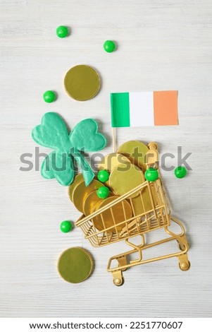 Concept of St. Patrick's Day, top view