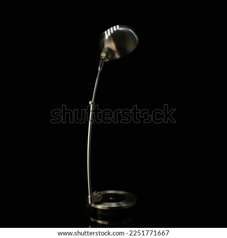 Lamp on dark black background 