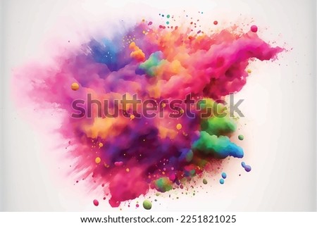 Celebrate the vibrant festival of Holi with joy and happiness! Happy Holi is a traditional Hindu festival that marks the arrival of spring and is celebrated with a splash of colors, music, dance. Royalty-Free Stock Photo #2251821025