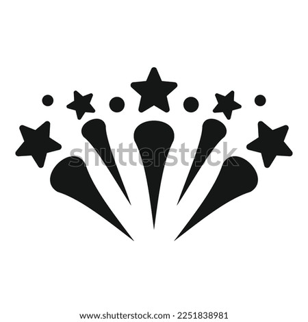 Birthday firework icon simple vector. Carnival party. July fun