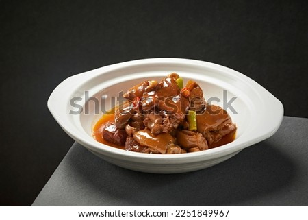braised pig's trotters （Pork Hock，pig feet）with brown soya sauce Royalty-Free Stock Photo #2251849967