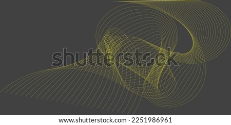 Yellow line wave and black background