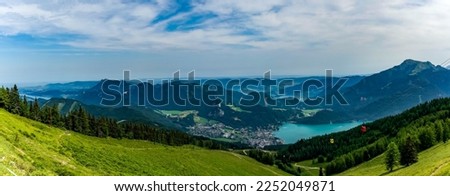 Mountains and landscapes in Salzburger Land panorama picture