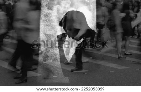 Young man suffering from depression, and social anxiety  Royalty-Free Stock Photo #2252053059