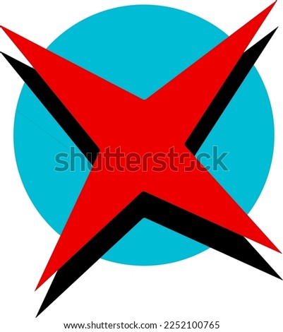 Cross sign web icon vector design. Rejected. Illustration.