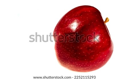 Apple on a white background. Apple tree - an example of true beauty