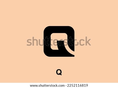 stylish monogram letter Q strong and bold