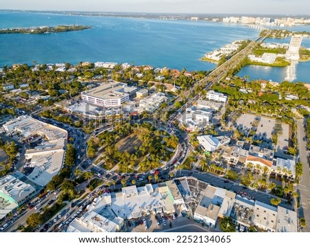 Aerial photo St Armands Circle Sarasota FL