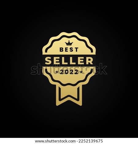 Best Seller 2022 Label Vector or Elegant Best Seller 2022 Label Vector Isolated. Best Seller 2022 sign with elegant gold color style. For best selling product label in 2022. Royalty-Free Stock Photo #2252139675