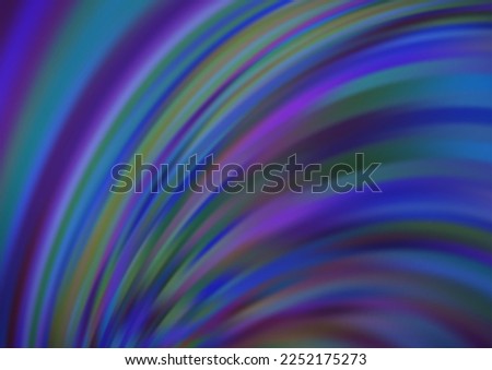 Dark BLUE vector template with liquid shapes. Colorful abstract illustration with gradient lines. New composition for your brand book.