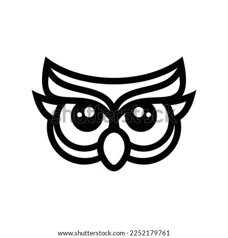 Owl Head Vector Logo Design Template
