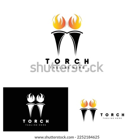 Torch Logo, Fire Design, Letter Logo, Product Brand Icon