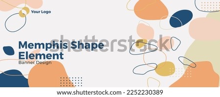 Trendy editable template for abstract banner design, vector illustration.