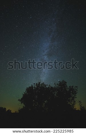 Night starry sky for background.