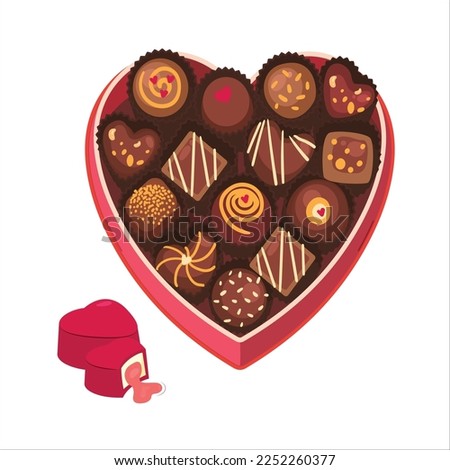 valentine chocolate candy box icon elegant romantic 3d heart shape