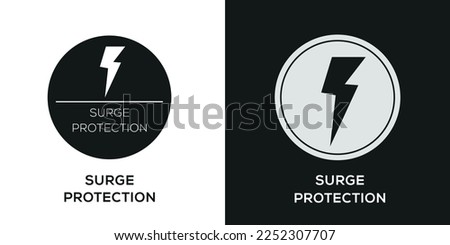 Creative (Surge Protection) Icon, Vector sign. Royalty-Free Stock Photo #2252307707