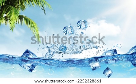 Cool Summer Day Background with sky Royalty-Free Stock Photo #2252328661