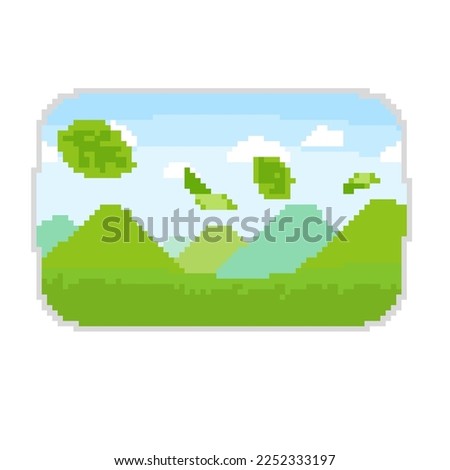 Car window. summer scenery.Vector illustration that is easy to edit.