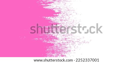 Pink brush stroke background. Pink ink splash on backdrop. Brush background for wallpaper, paint splatter template, dirt banner, watercolor design, dirty texture. Trendy brush background, vector