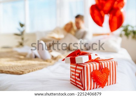 Surprise for Valentine's day. Romantic day together. 