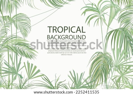 Retro style tropical background, vector text card