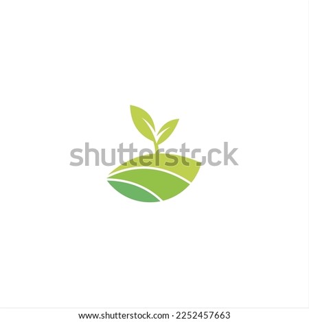Agriculture logo design, agronomy, wheat farm, rural country farming field, natural harvest vector. Royalty-Free Stock Photo #2252457663