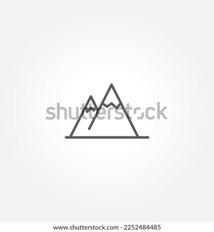 mountain icon vector illustration logo template for many purpose. Isolated on white background.