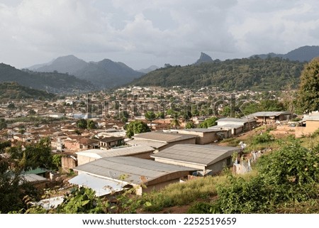 View of Man city. Ivory Coast. Africa. Royalty-Free Stock Photo #2252519659