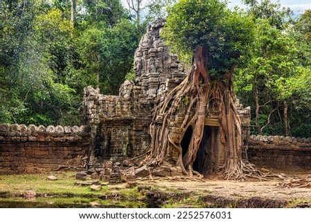 Amazing Ta Som temple in complex Angkor Wat in Siem Reap, Cambodia Royalty-Free Stock Photo #2252576031