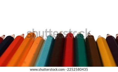 Color pen isolated on white background.Close up.                             