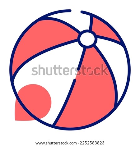 Editable vector of beach ball in modern style, easy to use
