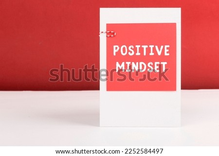 Text caption presenting Positive Mindset. Conceptual photo mental and emotional attitude that focuses on bright side