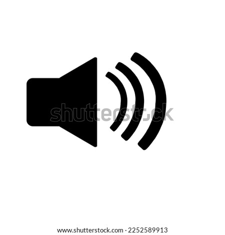 Basic sound icon or button for computer Royalty-Free Stock Photo #2252589913