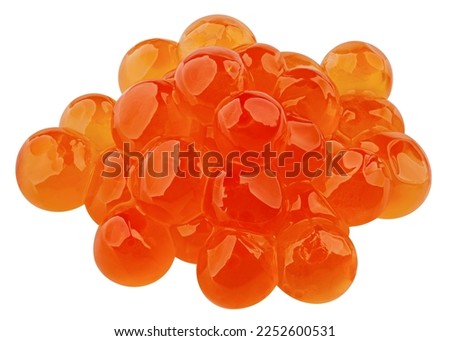 red Caviar, isolated on white background, clipping path, full depth of field