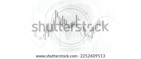 Stock market chart. financial graph line business on white background design. Royalty-Free Stock Photo #2252609513