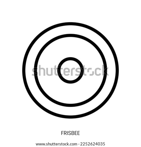 frisbee icon. Line Art Style Design Isolated On White Background Royalty-Free Stock Photo #2252624035