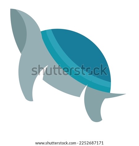 Graphic sea turtle vector, cute animal design ocean tortoise,Sea turtle