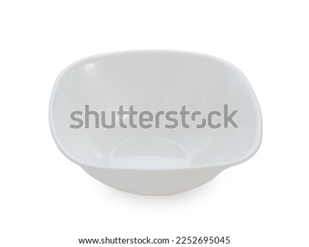 White ceramic bowl isolated on white background