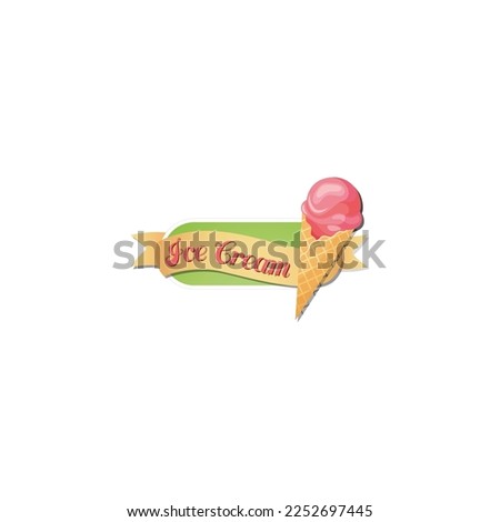 Ice cream Clip art for shop sticker