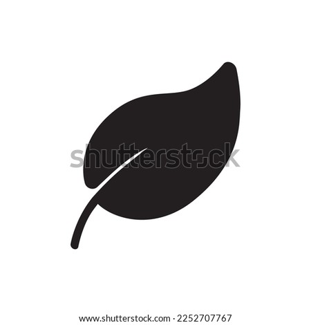 Leaf vector icon. Floral flat sign design. EPS 10 linear symbol pictogram.