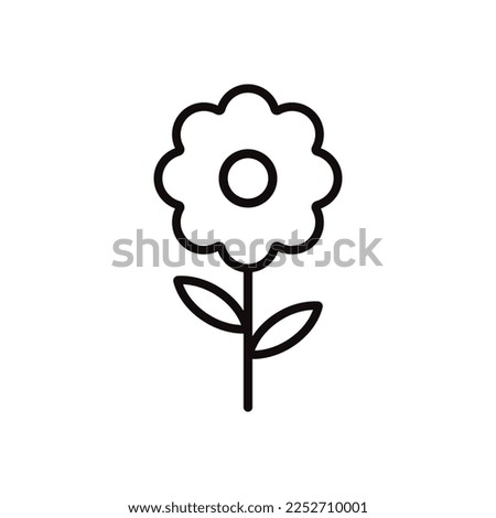 Flower vector icon. Floral flat sign design. Flower symbol pictogram