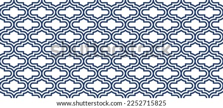 Turkish linear abstract mosaic arabesque seamless pattern vector illustration