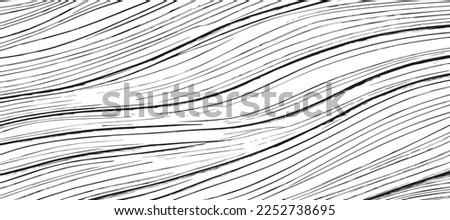 Light wood texture background with knots, black and white drawing - Vector illustration