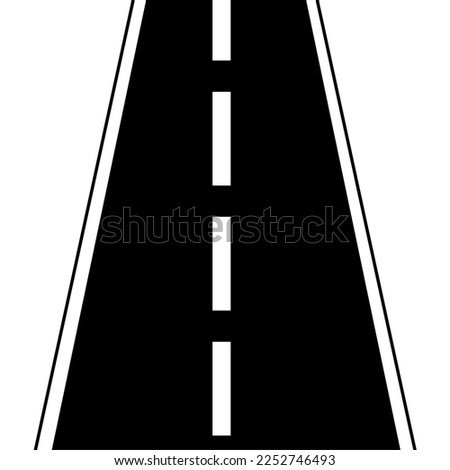 Narrow road simple vector illustration icon