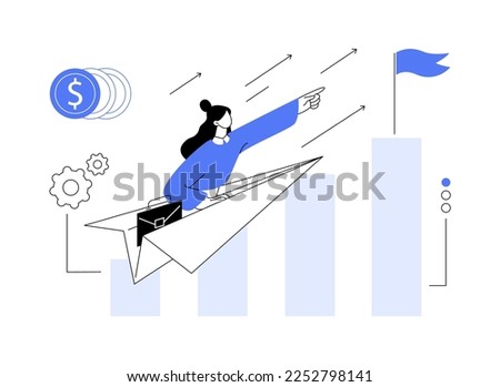 Career growth abstract concept vector illustration. Career development, careerbuilder, personality planning progress, set goals, gain success, job position, new challenge abstract metaphor. Royalty-Free Stock Photo #2252798141