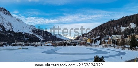 St. Moritzersee Frozen In the Winter