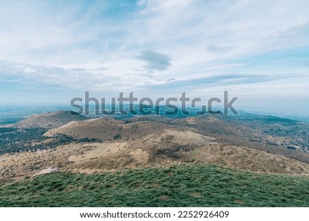 Landscape from Puy de Dome in Auvergne France Puys Come Cliersou suchet Royalty-Free Stock Photo #2252926409