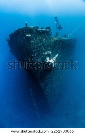 SS Thistlegorm was a British cargo steamship that was built in North East England in 1940 and sunk by German bomber aircraft in the Red Sea in 1941 Royalty-Free Stock Photo #2252933065