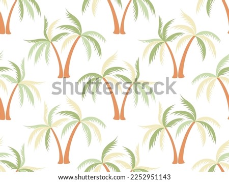 Palm tree beautiful seamless pattern vector design. Jungle forest plants fabric ornament. Coconut palm tree silhouettes background. Botany rapport. Fashion textile print.