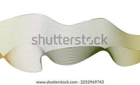 Isolated abstract colorful wave on white background for design use